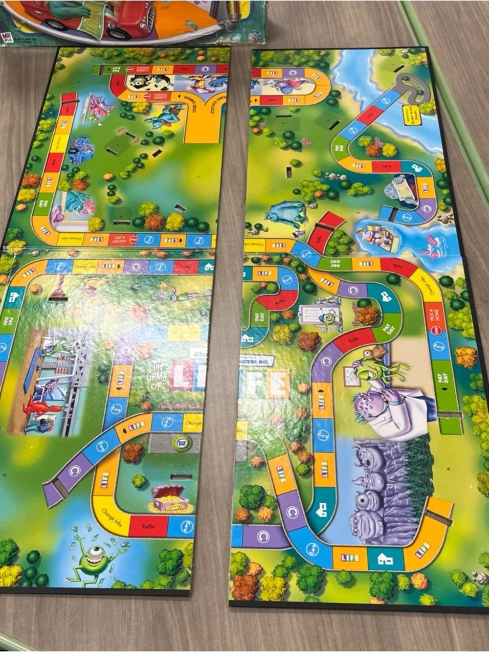 The Game Of Life Monsters Inc. In Monstropolis Replacement Pieces Board Note!!!